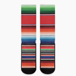 Vintage Mexican Serape Pattern Print Crew Socks