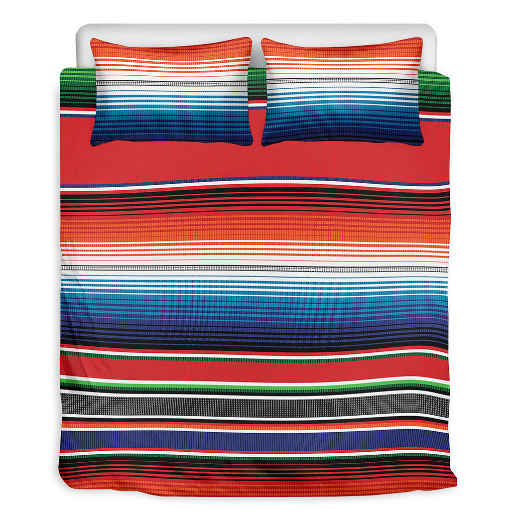 Vintage Mexican Serape Pattern Print Duvet Cover Bedding Set