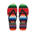 Vintage Mexican Serape Pattern Print Flip Flops