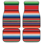 Vintage Mexican Serape Pattern Print Front and Back Car Floor Mats