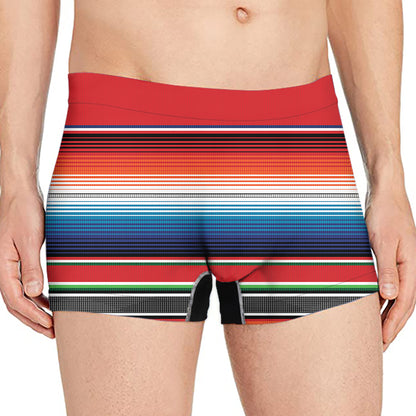 Vintage Mexican Serape Pattern Print Men's Boxer Briefs