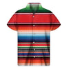 Vintage Mexican Serape Pattern Print Men's Short Sleeve Shirt