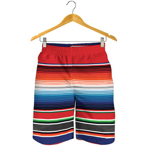 Vintage Mexican Serape Pattern Print Men's Shorts