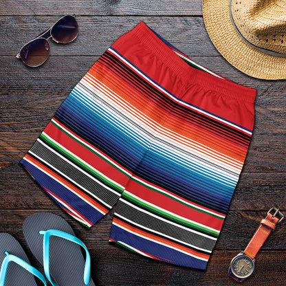 Vintage Mexican Serape Pattern Print Men's Shorts
