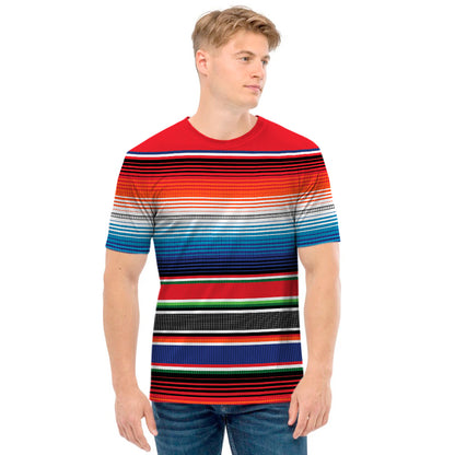 Vintage Mexican Serape Pattern Print Men's T-Shirt