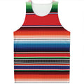 Vintage Mexican Serape Pattern Print Men's Tank Top
