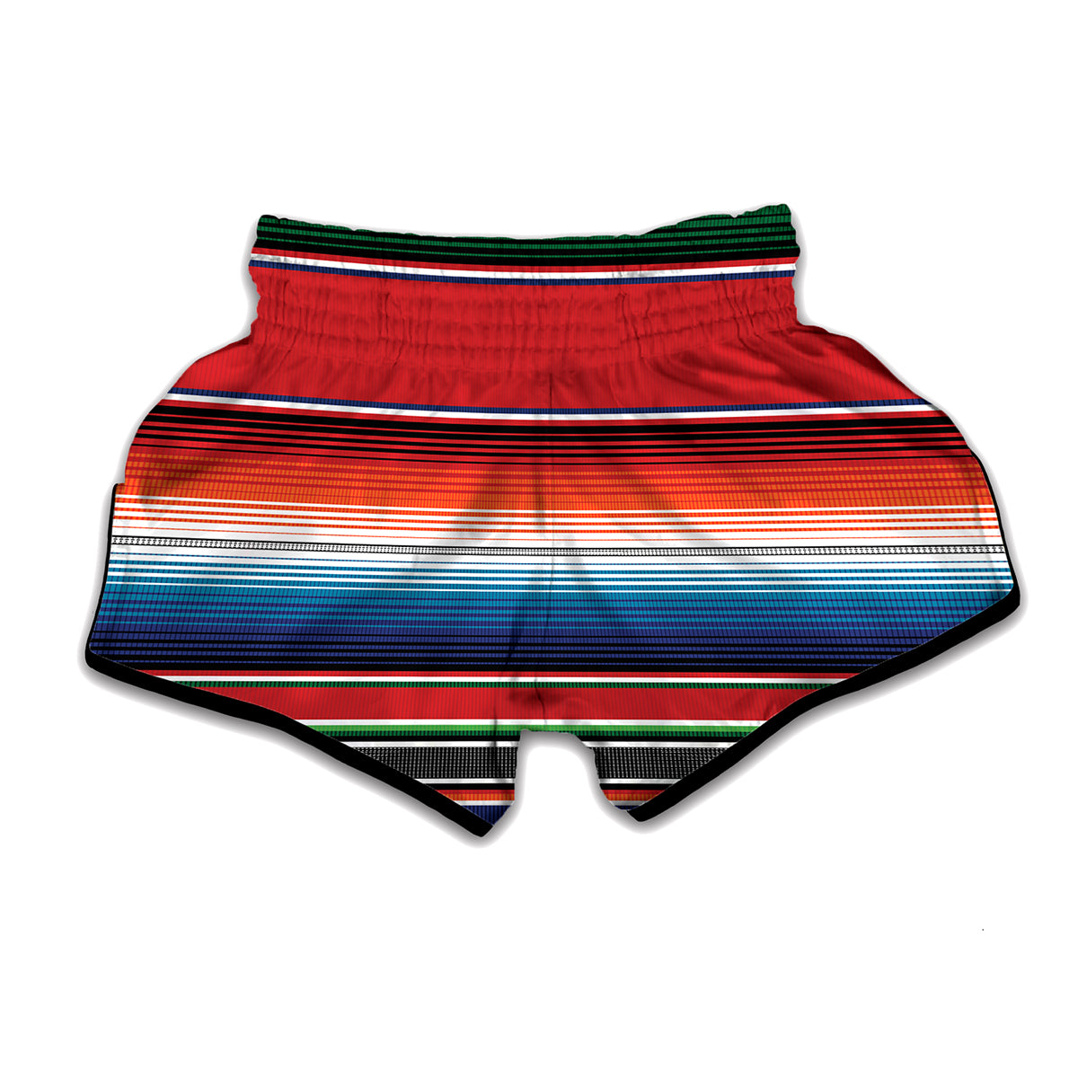 Vintage Mexican Serape Pattern Print Muay Thai Boxing Shorts