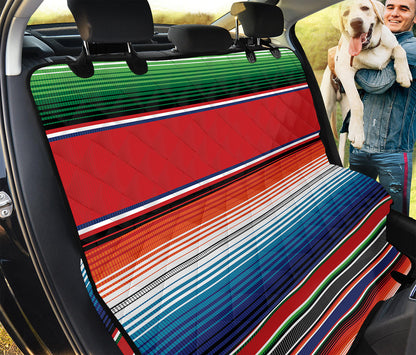Vintage Mexican Serape Pattern Print Pet Car Back Seat Cover