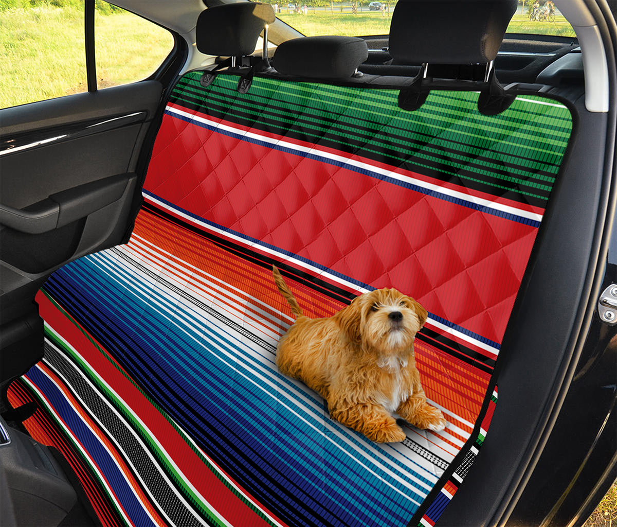Vintage Mexican Serape Pattern Print Pet Car Back Seat Cover