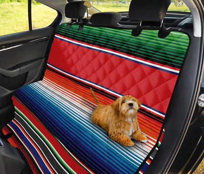 Vintage Mexican Serape Pattern Print Pet Car Back Seat Cover