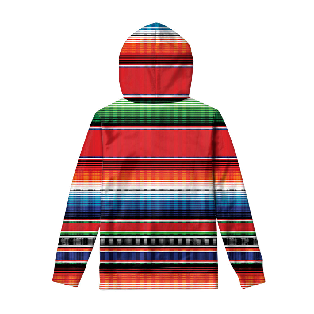 Vintage Mexican Serape Pattern Print Pullover Hoodie