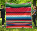 Vintage Mexican Serape Pattern Print Quilt