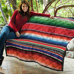 Vintage Mexican Serape Pattern Print Quilt