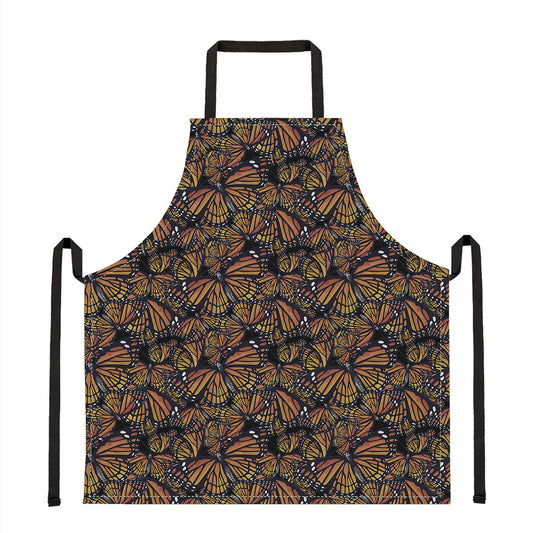 Vintage Monarch Butterfly Pattern Print Apron