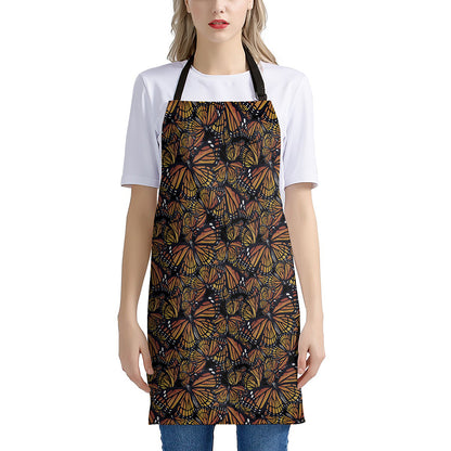 Vintage Monarch Butterfly Pattern Print Apron