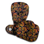 Vintage Monarch Butterfly Pattern Print Boxing Gloves