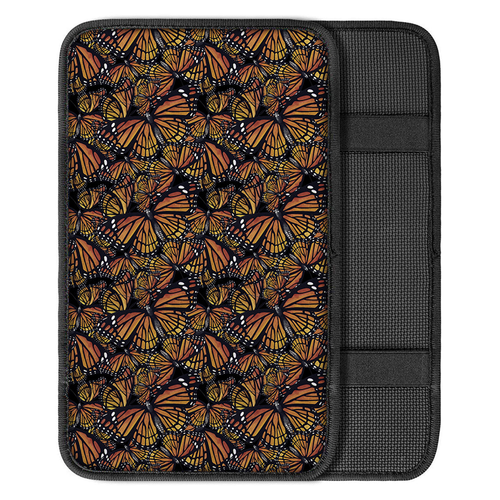Vintage Monarch Butterfly Pattern Print Car Center Console Cover