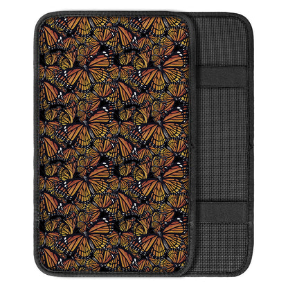 Vintage Monarch Butterfly Pattern Print Car Center Console Cover