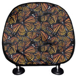 Vintage Monarch Butterfly Pattern Print Car Headrest Covers