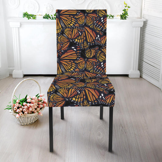 Vintage Monarch Butterfly Pattern Print Dining Chair Slipcover