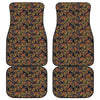 Vintage Monarch Butterfly Pattern Print Front and Back Car Floor Mats