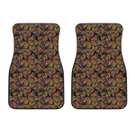 Vintage Monarch Butterfly Pattern Print Front Car Floor Mats