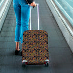 Vintage Monarch Butterfly Pattern Print Luggage Cover
