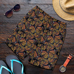 Vintage Monarch Butterfly Pattern Print Men's Shorts
