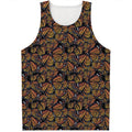Vintage Monarch Butterfly Pattern Print Men's Tank Top