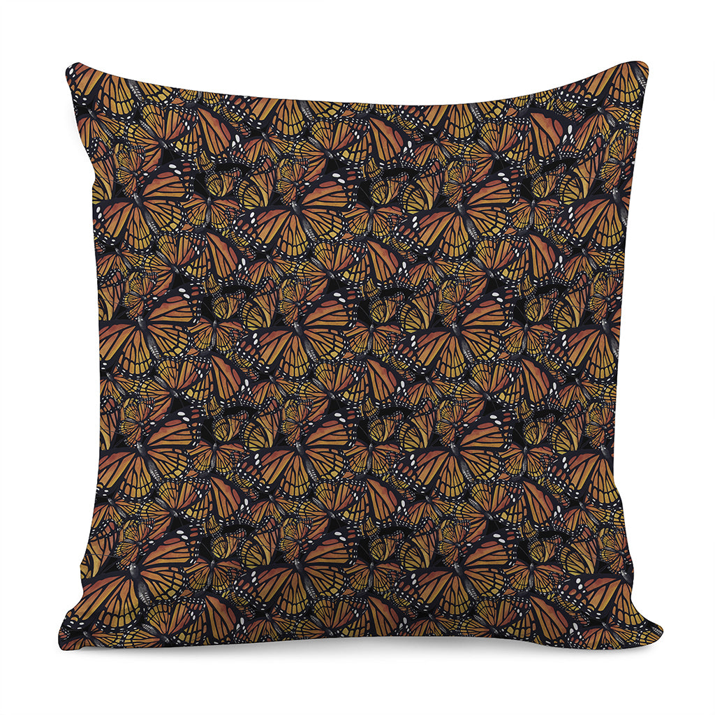 Vintage Monarch Butterfly Pattern Print Pillow Cover