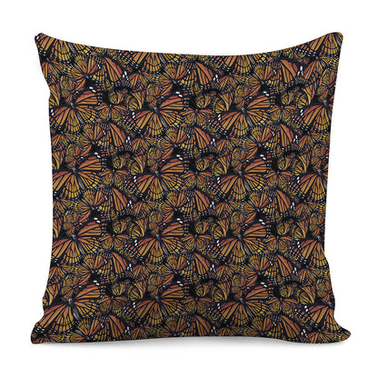 Vintage Monarch Butterfly Pattern Print Pillow Cover