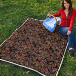 Vintage Monarch Butterfly Pattern Print Quilt