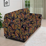 Vintage Monarch Butterfly Pattern Print Sofa Cover