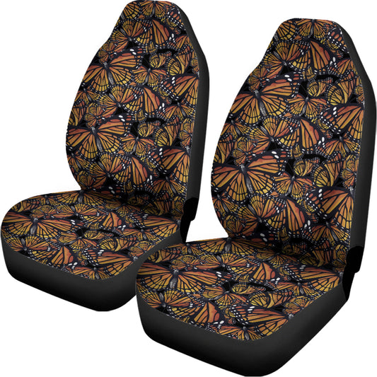 Vintage Monarch Butterfly Pattern Print Universal Fit Car Seat Covers