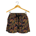 Vintage Monarch Butterfly Pattern Print Women's Shorts