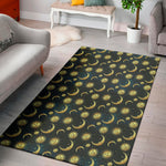 Vintage Moon And Sun Pattern Print Area Rug