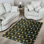 Vintage Moon And Sun Pattern Print Area Rug