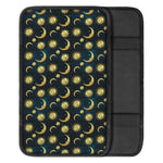 Vintage Moon And Sun Pattern Print Car Center Console Cover