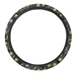 Vintage Moon And Sun Pattern Print Car Steering Wheel Cover