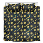 Vintage Moon And Sun Pattern Print Duvet Cover Bedding Set