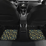 Vintage Moon And Sun Pattern Print Front and Back Car Floor Mats