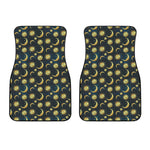 Vintage Moon And Sun Pattern Print Front Car Floor Mats
