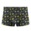 Vintage Moon And Sun Pattern Print Men's Boxer Briefs