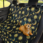Vintage Moon And Sun Pattern Print Pet Car Back Seat Cover