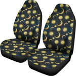 Vintage Moon And Sun Pattern Print Universal Fit Car Seat Covers