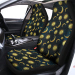 Vintage Moon And Sun Pattern Print Universal Fit Car Seat Covers