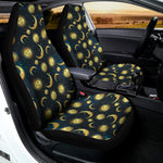 Vintage Moon And Sun Pattern Print Universal Fit Car Seat Covers