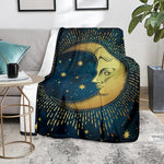 Vintage Moon And Sun Print Blanket