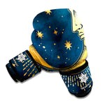 Vintage Moon And Sun Print Boxing Gloves