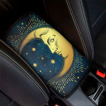 Vintage Moon And Sun Print Car Center Console Cover